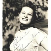 Maureen O'Hara signed 7x5 black and white vintage photo dedicated. Maureen O'Hara (born Maureen