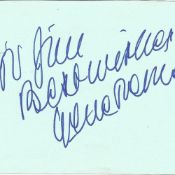 Gene Tierney signed 5x3 album page. Gene Eliza Tierney (November 19, 1920 - November 6, 1991) was an