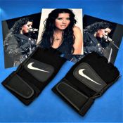 Christina Aguilera owned and worn Nike gloves from her 2003 tour Stripped Tour wardrobe presented by