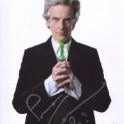 Doctor Who 8x10 photo signed by the timelord himself, actor Peter Capaldi. Rare on anything Doctor