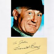 Donald Crisp 12x8 signature piece includes signed album page and colour photo fixed to A4 sheet.