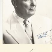 Josip Broz Tito 10x8 mounted signature piece includes signed album page and vintage black and