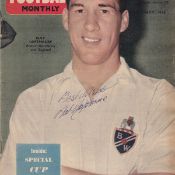 Autographed NAT LOFTHOUSE Football Monthly Magazine, issued in May 1958, the front cover depicts a