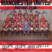 Autographed MAN UNITED 1983 Record - A 7 inch single Glory Glory Man United, as sung by the 1983