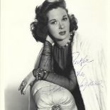 Susan Hayward signed 10x8 vintage black and white photo dedicated. Susan Hayward (born Edythe