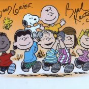 Peanuts and Charlie Brown 8x10 photo signed by the voice of Charlie Brown, actor Brad Kesten. Good