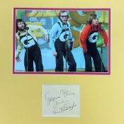 The Goodies Comedy Act 15x17 Mounted Album Page Signed By Bill Oddie, Graeme Gardner And Tim
