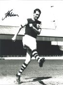 Jimmy Robson signed Burnley F.C 8x6 black and white photo. James Robson (23 January 1939 - 14