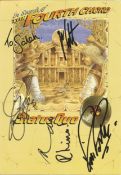 Status Quo multi signed 8x6 In Search of The Fourth Chord promo card signed by all members