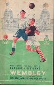 Football England v Scotland vintage programme 12th Empire Stadium Wembley April 12th 1947. Good