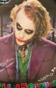 Batman Martin Ballantyne Signed Dark Knight Why so Serious Movie Poster. Personally signed in silver