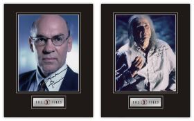 Set of 2 Stunning Displays! The X Files hand signed professionally mounted displays. This