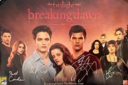 Twilight Multi signed 17x11 Colour Breaking Dawn Movie Poster. Personally signed by Robert