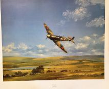John Young WW2 32x25 Colour Print Titled Spitfire Supreme. Printed in Great Britain. Unsigned