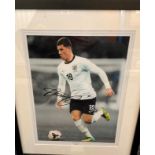 Football Ross Barkley Personally Signed Colour Photo in black wood effect frame measuring 20x16