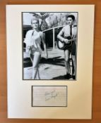 Actress Ann Margret Personally Signed Signature piece with 10x8 Black and white photo showing a