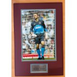 Football. Goalkeeper Robert Green Signed 12x8 Colour Photo, Mounted with Personalised Name Plaque.
