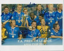 Football Chelsea FC multi signed squad photo FA Premier League Asia Cup 03. Good condition. All