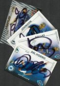 4 Shoot Out trading cards Chelsea 2005 2006 signed By Frank Lampard, William Gallas, Glen Johnson