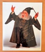 Warwick Davis (Professor Flitwick) Hand signed 10x8 colour Photo from Harry Potter Films. Personally