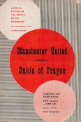Manchester United Vs Dukla of Prague Special Edition Vintage Football programme from 13th November
