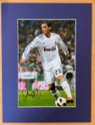 Football. Mezut Ozil Personally Signed 12x8 Colour Photo, Mounted. Photo Shows Ozil in action for