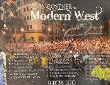 Actor Kevin Costner Hand signed Kevin Costner and the Modern West Tour Dates Poster. 24x18 Overall