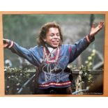 Warwick Davis Hand signed 10x8 colour Photo from the film Willow. Personally signed in silver pen.