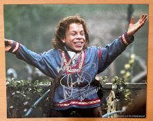 Warwick Davis Hand signed 10x8 colour Photo from the film Willow. Personally signed in silver pen.