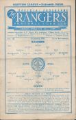 Rangers FC Vs Celtic FC Vintage Football Programme From 1st January 1955 at the Ibrox Stadium. A