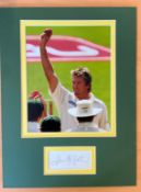 Cricket. Australian Cricketer Glenn McGrath Personally Signed Signature Piece with Photo, Mounted