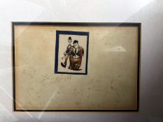 TV Legends Laurel and Hardy Personally Signed signature card with 10x8 Black and White photo in Gold