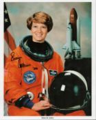 Eileen Collins signed 10x8 colour NASA photograph. Collins born November 19, 1956 is a retired