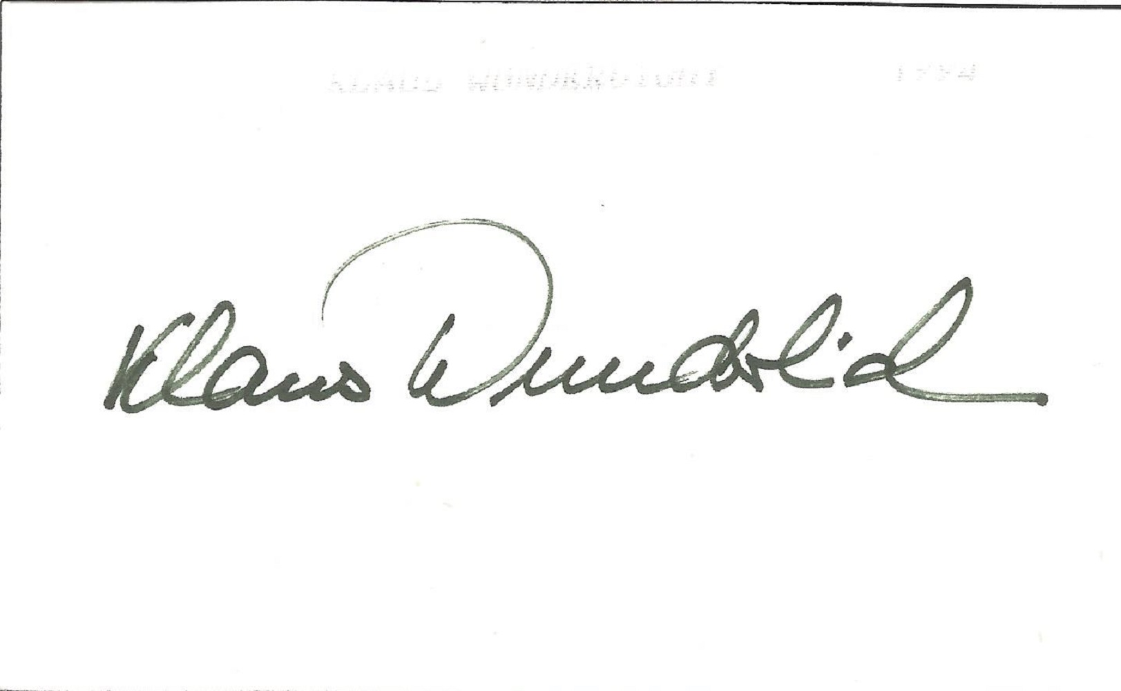 Klaus Wunderlich signed 5x3 white card. Klaus Wunderlich (18 June 1931 - 28 October 1997) was a