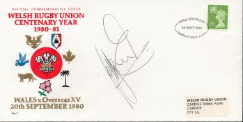 Welsh Rugby Legend Jeff Squire Signed Official Commemorative Cover with 12p Stamp and 20th Sept 1980