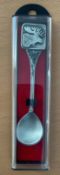 Canada Solid Pewter Canadian Collectors spoon in Plastic Protective Case. Spoon is showing a