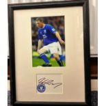 Football Legend Wayne Rooney Personally Signed Everton FC signature card with8x6 Colour photo in