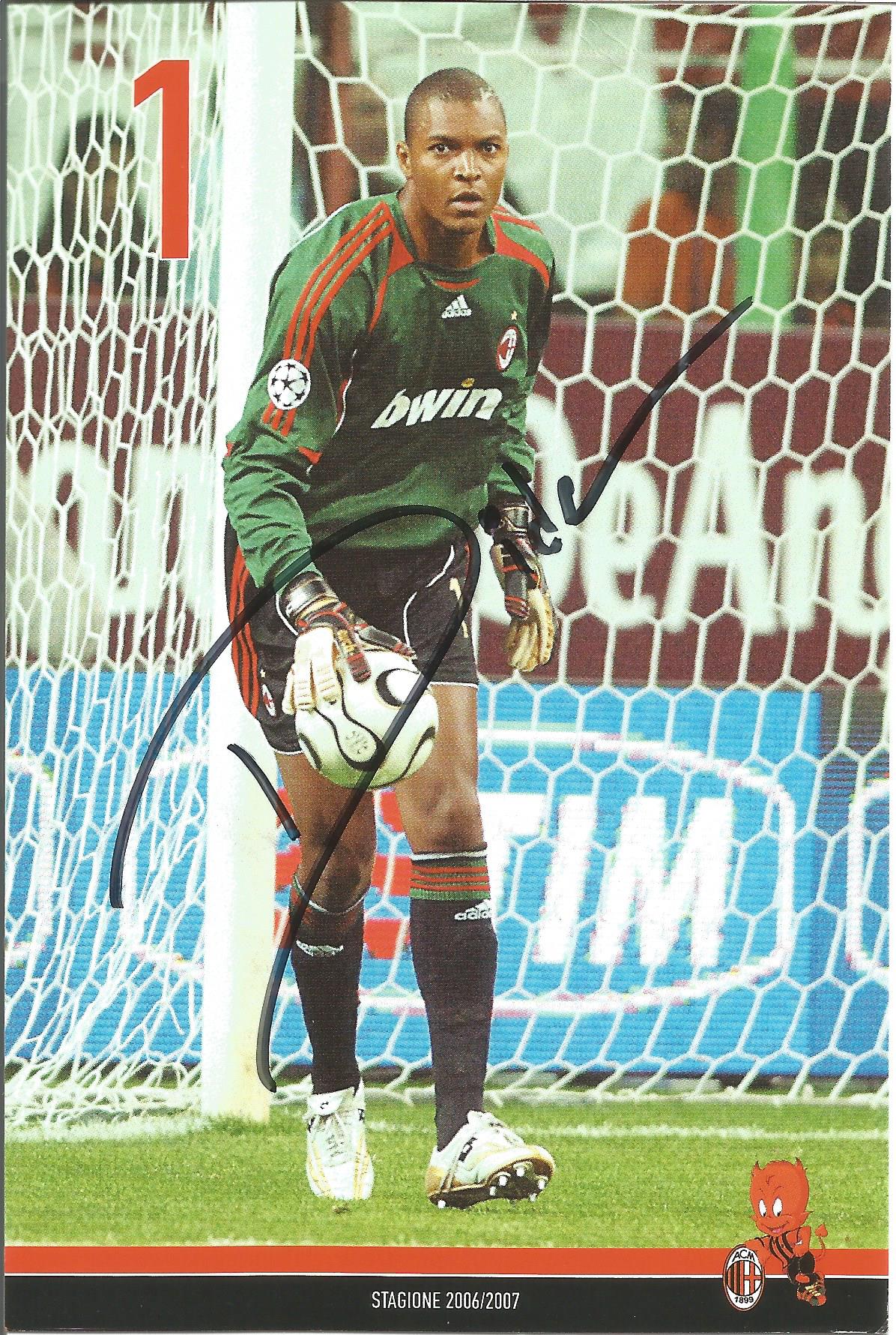 Dida signed 6x4 AC Milan colour promo photo. Nelson de Jesus Silva (born 7 October 1973), better