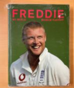 England Cricket Legend Freddie Flintoff Personally Signed Book titled Freddie-My World. Signed