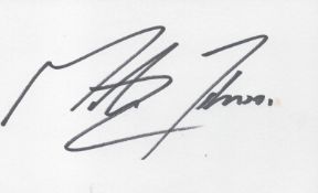 Martin Johnson signed 5x3 white index card. Martin Osborne Johnson CBE (born 9 March 1970) is an