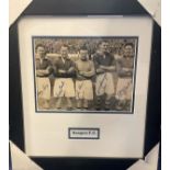 Football. Rangers 1950s Multi Signed 10x8 Black and White Photo in a Presentation Frame.