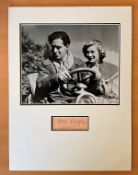 Actor John Gregson Personally Signed Signature Card with 10x8 Black and White photo, Mounted.