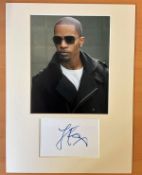 Actor Jamie Foxx Personally Signed Signature Piece, with 10x8 Colour Photo, Mounted to an overall
