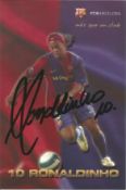 Ronaldinho signed 6x4 Barcelona colour promo photo. Ronaldo de Assis Moreira (born 21 March 1980),