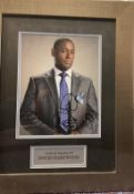 Actor David Harewood MBE Personally Signed 10x8 Colour Photo Mounted, In A Metallic Look Frame