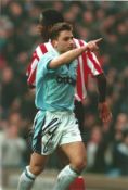 Georgi Kinkladze signed Manchester City 12x8 colour photo. Georgi Kinkladze (born 6 July 1973), also