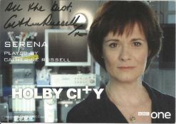 Catherine Russell signed 6x4 Holby City colour promo photo. Catherine Russell (born 17 April 1965 in