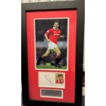 Football Manchester United Legend Bryan Robson Personally Signed Signature card with a 12x8 Colour