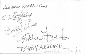 Davey Arthur and the Fureys multi signed 5x3 album page. Davey Pat Arthur (born 24 September 1954 in