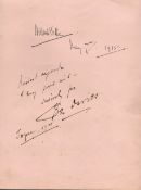 Hilaire Belloc ALS dated 7th May 1915 on reverse Thomas Beecham signature. Joseph Hilaire Pierre